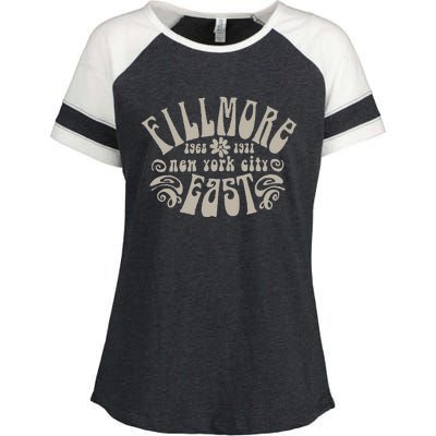 Fillmore 1968 1971 New York City East Embody Peace & Love Enza Ladies Jersey Colorblock Tee