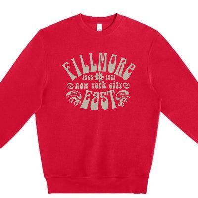 Fillmore 1968 1971 New York City East Embody Peace & Love Premium Crewneck Sweatshirt