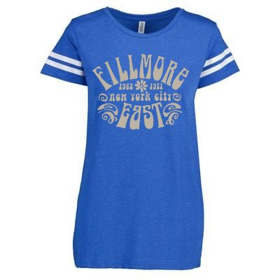 Fillmore 1968 1971 New York City East Embody Peace & Love Enza Ladies Jersey Football T-Shirt