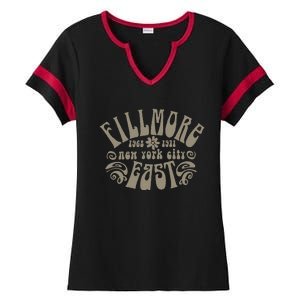 Fillmore 1968 1971 New York City East Embody Peace & Love Ladies Halftime Notch Neck Tee