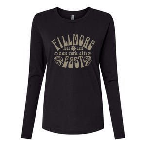 Fillmore 1968 1971 New York City East Embody Peace & Love Womens Cotton Relaxed Long Sleeve T-Shirt