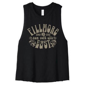 Fillmore 1968 1971 New York City East Embody Peace & Love Women's Racerback Cropped Tank