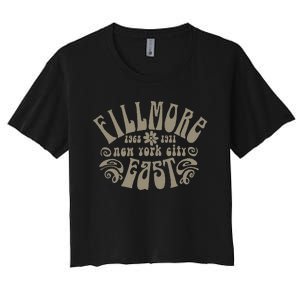 Fillmore 1968 1971 New York City East Embody Peace & Love Women's Crop Top Tee