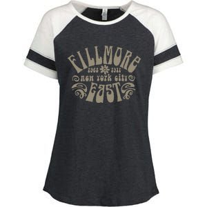 Fillmore 1968 1971 New York City East Embody Peace & Love Enza Ladies Jersey Colorblock Tee