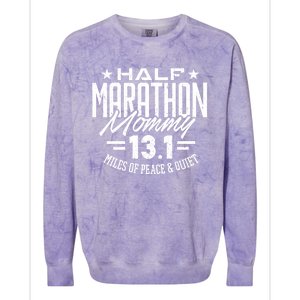 Funny 13 1 Half Marathon Mommy Tee Mother Mom Runner Gift Colorblast Crewneck Sweatshirt