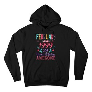 February 1999 24th Birthday Gift 24 Years Old Hoodie