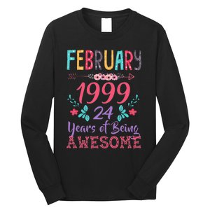 February 1999 24th Birthday Gift 24 Years Old Long Sleeve Shirt