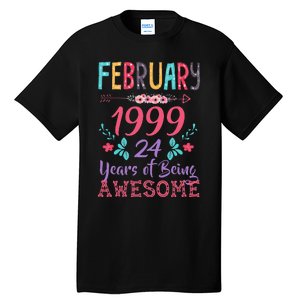 February 1999 24th Birthday Gift 24 Years Old Tall T-Shirt