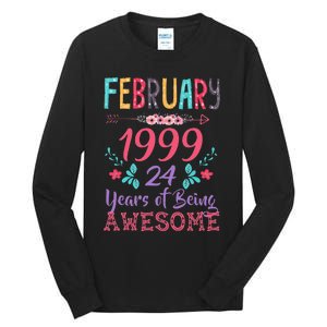 February 1999 24th Birthday Gift 24 Years Old Tall Long Sleeve T-Shirt