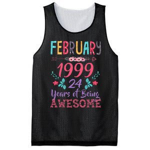 February 1999 24th Birthday Gift 24 Years Old Mesh Reversible Basketball Jersey Tank