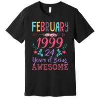 February 1999 24th Birthday Gift 24 Years Old Premium T-Shirt