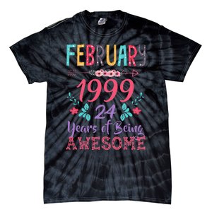 February 1999 24th Birthday Gift 24 Years Old Tie-Dye T-Shirt