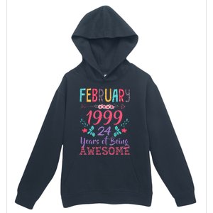 February 1999 24th Birthday Gift 24 Years Old Urban Pullover Hoodie