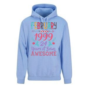 February 1999 24th Birthday Gift 24 Years Old Unisex Surf Hoodie