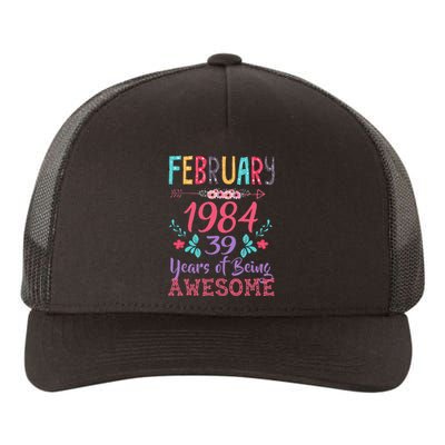 February 1984 39th Birthday Gift 39 Years Old Yupoong Adult 5-Panel Trucker Hat