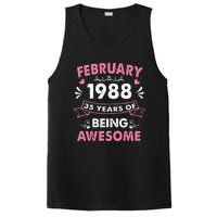 February 1988 35 Years Of Being Awesome 35th Birthday Gift PosiCharge Competitor Tank