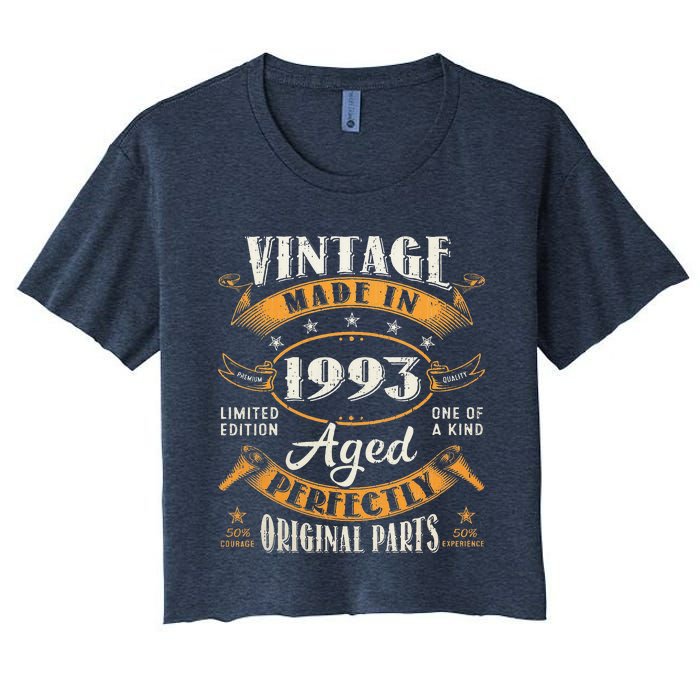 Funny 1993 30 Birthday Women's Crop Top Tee