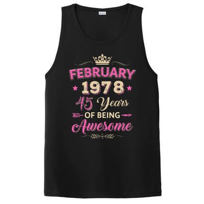 February 1978 45 Years Of Being Awesome Retro 45Th Birthday PosiCharge Competitor Tank