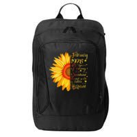 February 1978 45th Birthday Gift 45 Years Old City Backpack