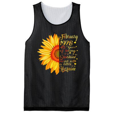 February 1978 45th Birthday Gift 45 Years Old Mesh Reversible Basketball Jersey Tank