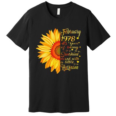 February 1978 45th Birthday Gift 45 Years Old Premium T-Shirt