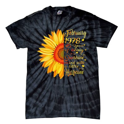 February 1978 45th Birthday Gift 45 Years Old Tie-Dye T-Shirt