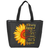 February 1978 45th Birthday Gift 45 Years Old Zip Tote Bag