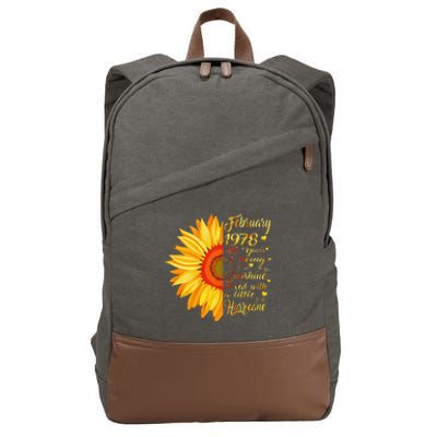 February 1978 45th Birthday Gift 45 Years Old Cotton Canvas Backpack