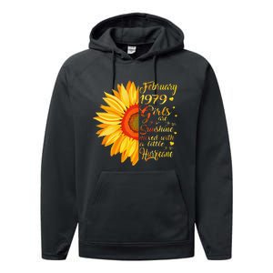 February 1979 44th Birthday Gift 44 Years Old Performance Fleece Hoodie