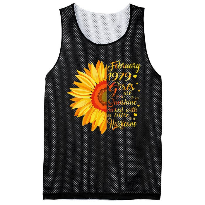 February 1979 44th Birthday Gift 44 Years Old Mesh Reversible Basketball Jersey Tank