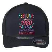 February 1980 43rd Birthday Gift 43 Years Old Flexfit Unipanel Trucker Cap