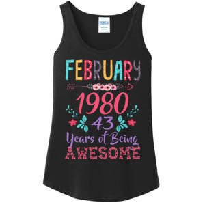 February 1980 43rd Birthday Gift 43 Years Old Ladies Essential Tank