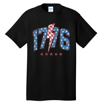 Funny 1776 4th Of July American Usa Flag Tall T-Shirt