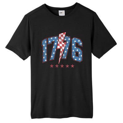 Funny 1776 4th Of July American Usa Flag Tall Fusion ChromaSoft Performance T-Shirt