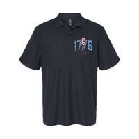 Funny 1776 4th Of July American Usa Flag Softstyle Adult Sport Polo