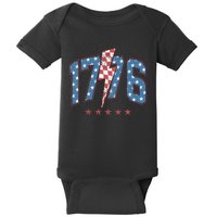 Funny 1776 4th Of July American Usa Flag Baby Bodysuit