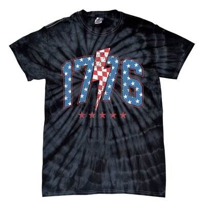 Funny 1776 4th Of July American Usa Flag Tie-Dye T-Shirt