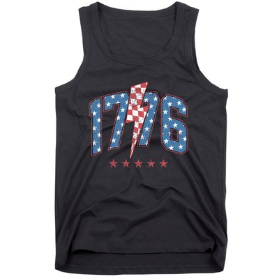 Funny 1776 4th Of July American Usa Flag Tank Top