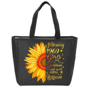 February 1969 54th Birthday Gift 54 Years Old Zip Tote Bag