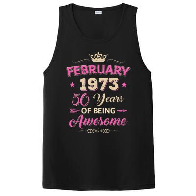 February 1973 50 Years Of Being Awesome Retro 50Th Birthday PosiCharge Competitor Tank