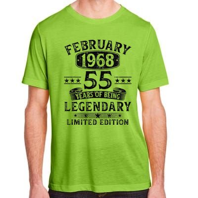 February 1968 55 Year Old 55th Birthday Gifts Vintage 1968 Adult ChromaSoft Performance T-Shirt