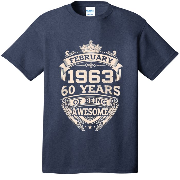 February 1963 60 Years Of Being Awesome 60th Birthday T-Shirt