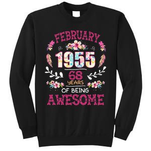 February 1955 68th Birthday Gift 68 Years Old Sweatshirt