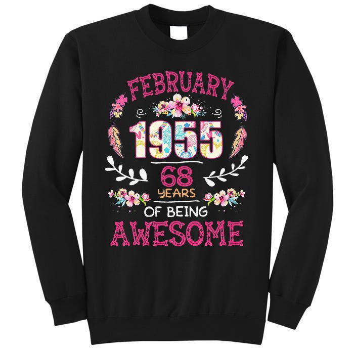 February 1955 68th Birthday Gift 68 Years Old Sweatshirt