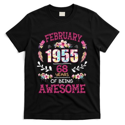 February 1955 68th Birthday Gift 68 Years Old T-Shirt