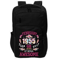 February 1955 68th Birthday Gift 68 Years Old Impact Tech Backpack