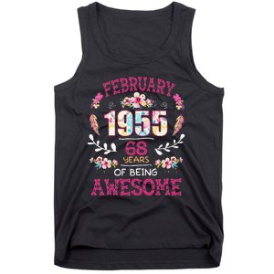 February 1955 68th Birthday Gift 68 Years Old Tank Top