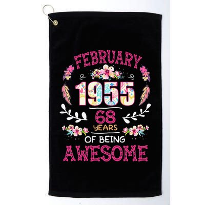 February 1955 68th Birthday Gift 68 Years Old Golf Towel
