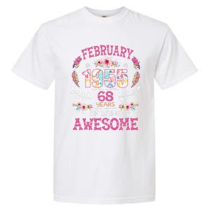 February 1955 68th Birthday Gift 68 Years Old Garment-Dyed Heavyweight T-Shirt