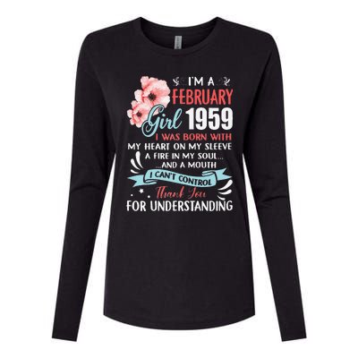 February 1959 64th Birthday Gift 64 Years Old Womens Cotton Relaxed Long Sleeve T-Shirt